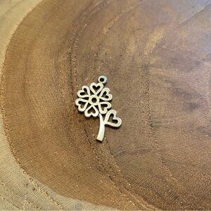 RETIRED James Avery Seven Hearts Flower Charm, Sterling Silver